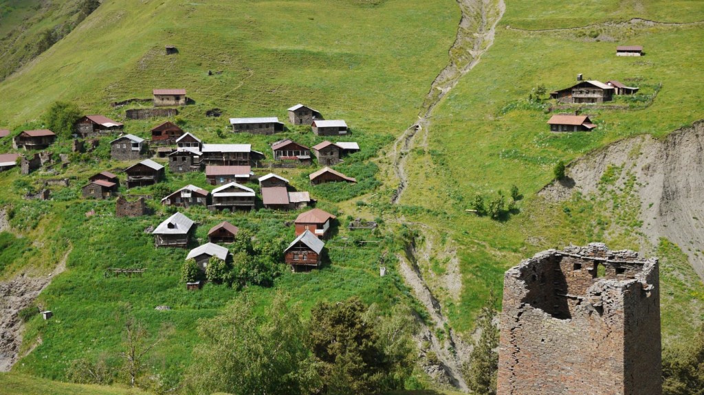 Jvarboseli village in Gometsari Valley Tusheti