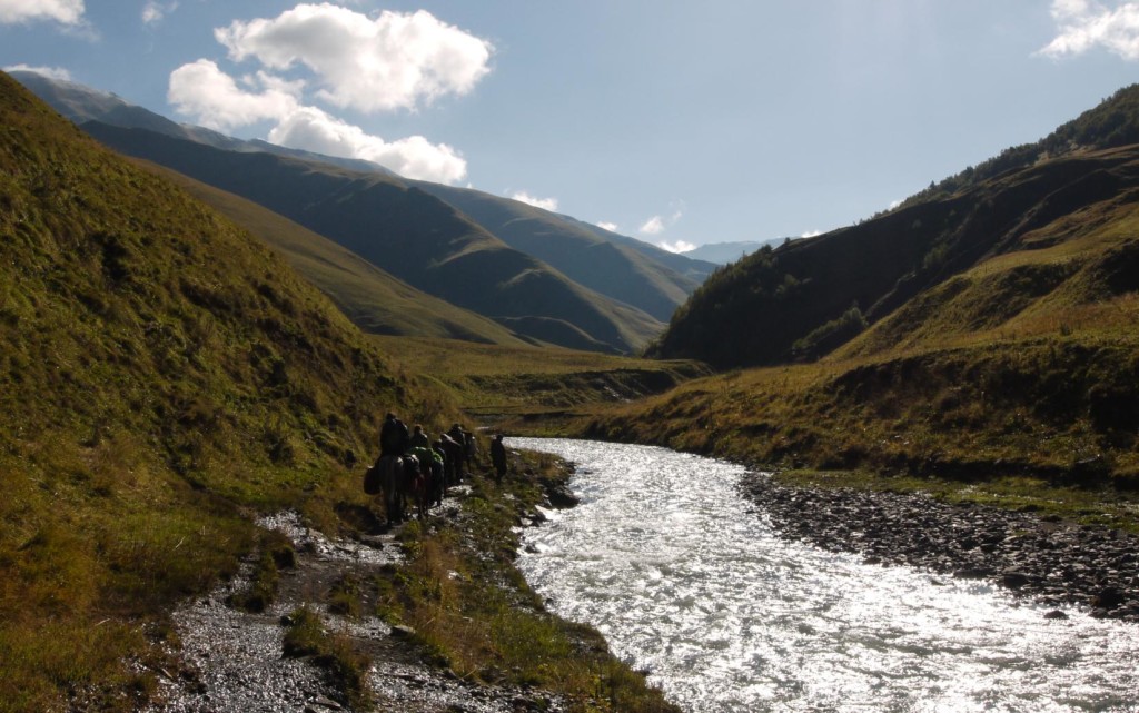 Tusheti Alazani River in Gometsari Valley Tusheti