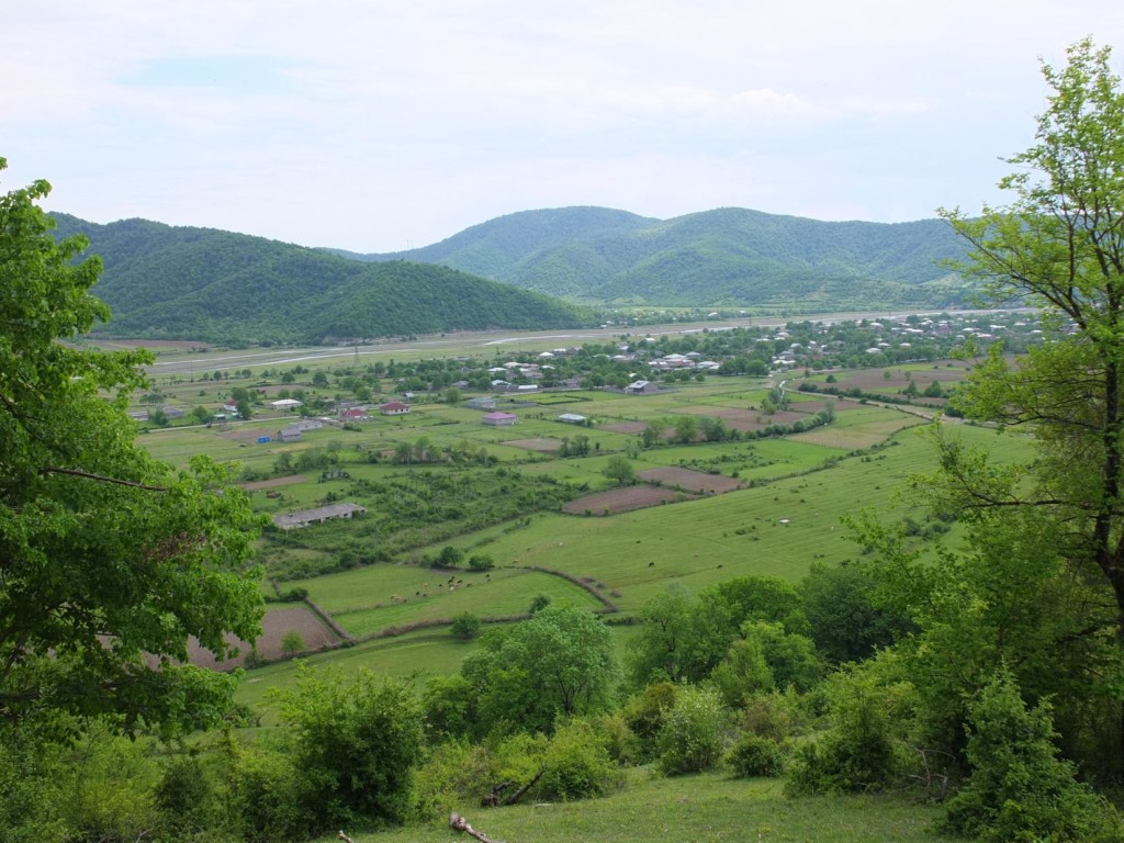 View of Duisi village from hills near Jokolo